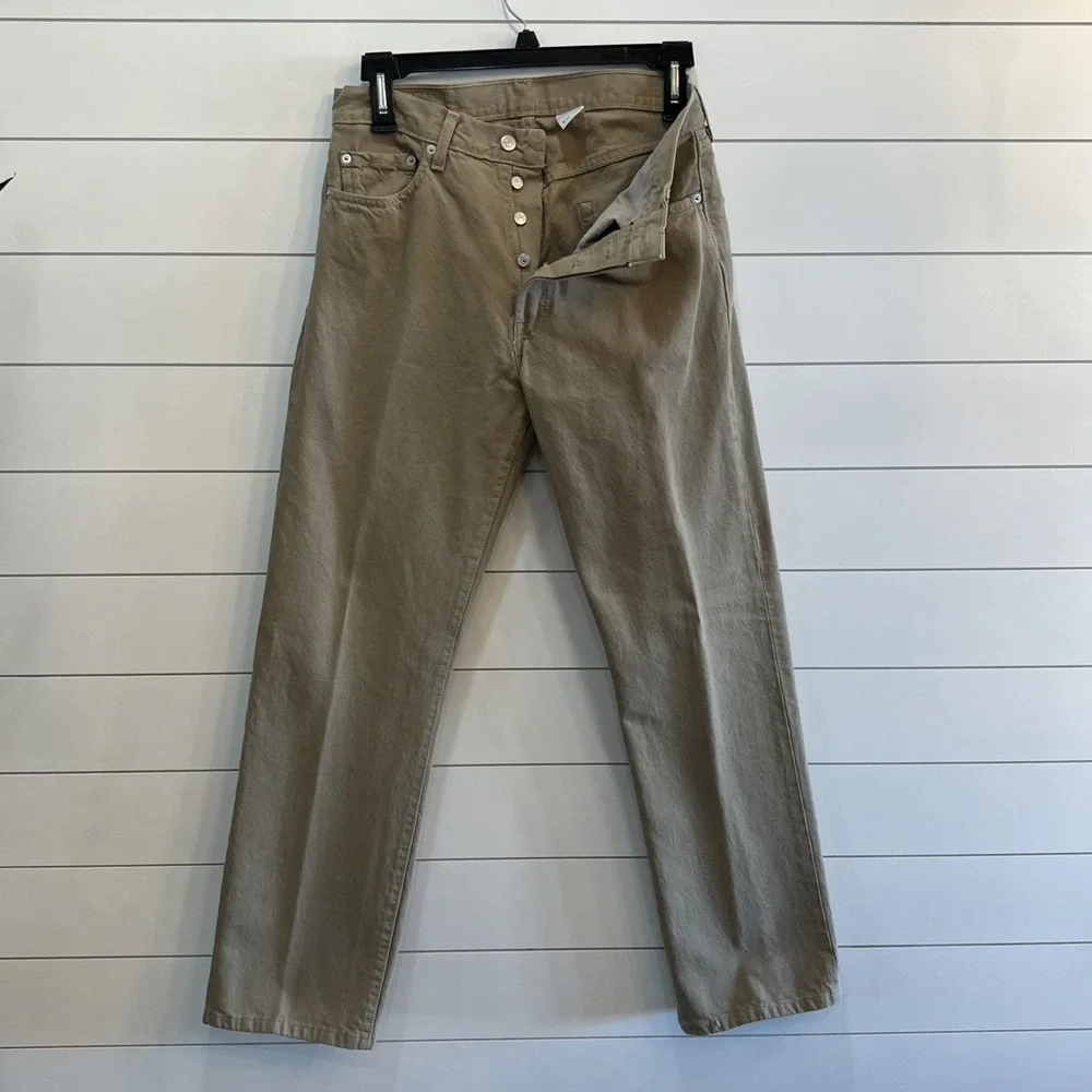 Vintage Levis 501 Jeans Mens 34X32 Act 32.5X32 Brown Straight Leg Button Fly 90s